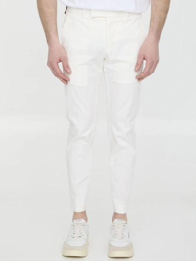 Pt Torino Cotton Trousers In White
