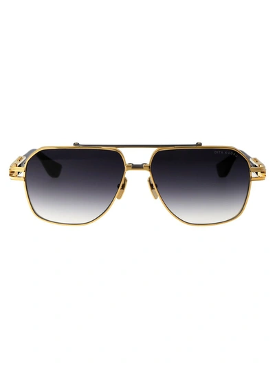 Dita Sunglasses In 01 Yellow Gold - Antique Silver W/ Grey To Clear Gradient