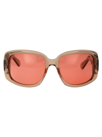 Gcds Sunglasses In 47e Marrone Chiaro/altri/marrone
