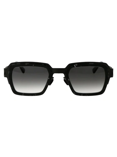 Mykita Sunglasses In 876 A50 Black/black Havana Raw Black Gradient