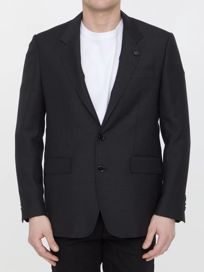 Lardini Wool And Mohair Jacket In Black