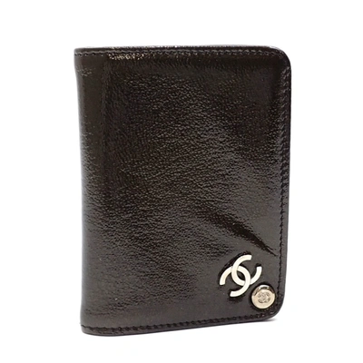 Pre-owned Chanel Black Patent Leather Wallet  ()