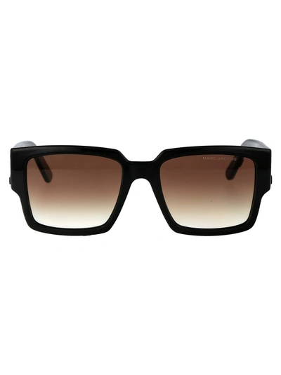 Marc Jacobs Sunglasses In 80sha Black Whte