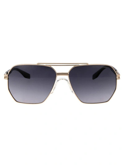 Marc Jacobs Sunglasses In Rhl9o Gold Blck
