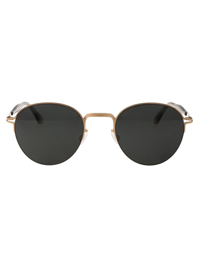 Mykita Sunglasses In 291 Champagne Gold Dark Grey Solid