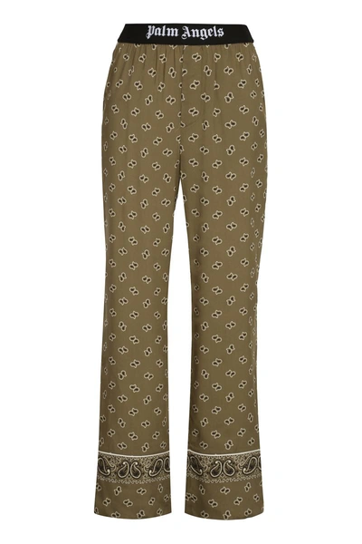 Palm Angels Viscose Trousers In Green