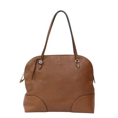 Gucci Bree Brown Leather Shopper Bag ()