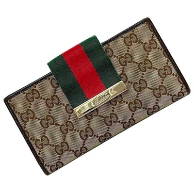 Gucci Ophidia Camel Canvas Wallet  ()