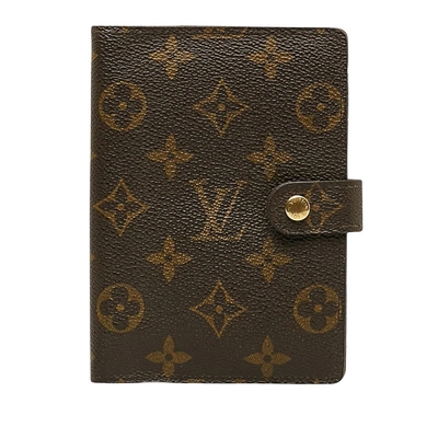 Pre-owned Louis Vuitton Agenda Pm Brown Canvas Wallet  ()