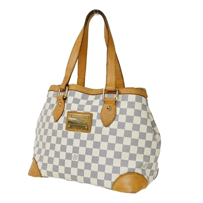 Pre-owned Louis Vuitton Hampstead White Canvas Shoulder Bag ()