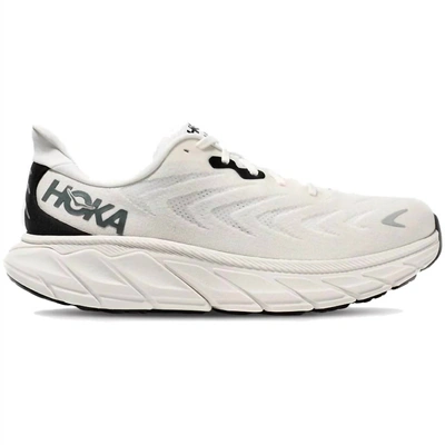 Hoka Men's Arahi 6 Running Shoes In Blanc De Blanc/steel Wool In White