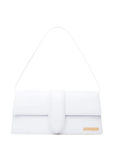 Jacquemus Leather Le Bambino Long Shoulder Women's Bag In White