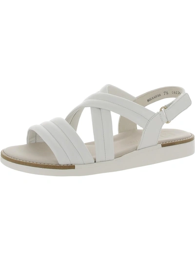 Paul Green Womens Faux Leather Open Toe Slingback Sandals In White