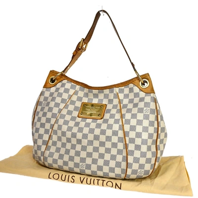 Pre-owned Louis Vuitton Galliera Canvas Shoulder Bag () In White