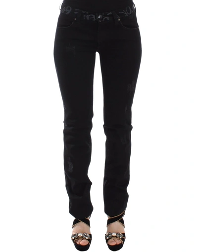 Ermanno Scervino Slim Jeans Blue Pants Skinny Women's Stretch In Black