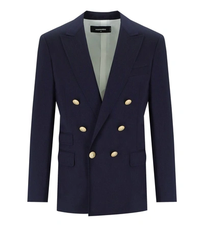 Dsquared2 Palm Beach Blue Double Breasted Jacket