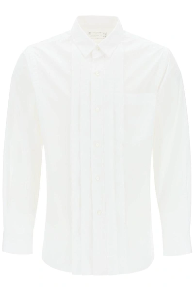 Sacai Layered Poplin Effect Shirt With In White