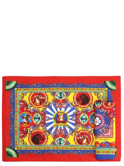 Dolce & Gabbana Cart Kitchen Linen Multicolor In Red
