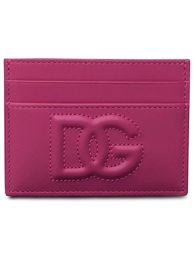Dolce & Gabbana Woman Gliteria Leather Card Holder In Multicolor