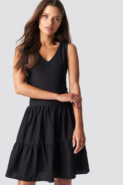Trendyol V Neck Detailed Mini Dress - Black