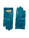 Portolano Women's Basket Weave Leather Gloves In Bay