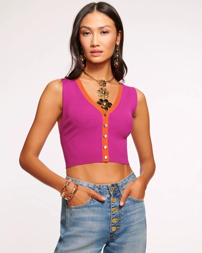 Ramy Brook Aiyana Colorblock Tank Top In Wild Rose