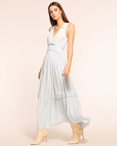 Ramy Brook Dierdre Smocked Maxi Dress In Crystal Blue