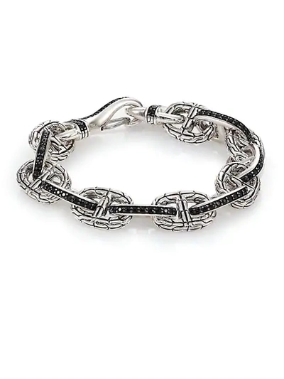 John Hardy Men's Classic Chain Sterling Silver & Black Sapphire Link Bracelet
