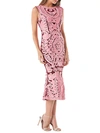 Js Collections Soutache Midi Dress In Pink Wine