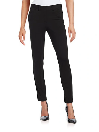 Calvin Klein Heathered Ponte Pants In Black