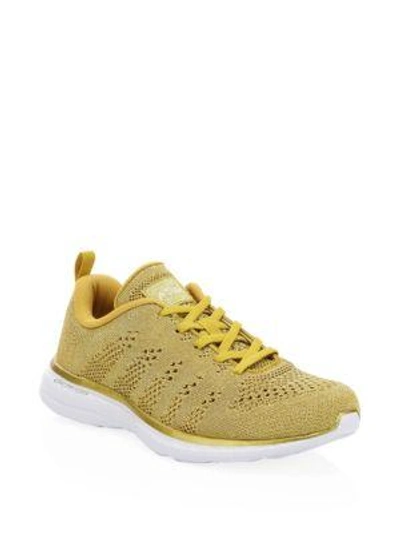 Apl Athletic Propulsion Labs Techloom Pro Mesh Sneakers In Gold