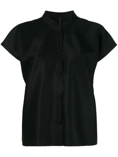Sara Lanzi Short Sleeved Blouse In Black