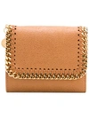 Stella Mccartney Foldover Falabella Wallet In Brown