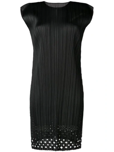 Issey Miyake Pleats Please By  Dots Lace Tunic Dress - Black