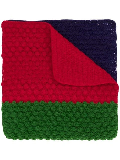 Paul Smith Chunky Knit Scarf In Green