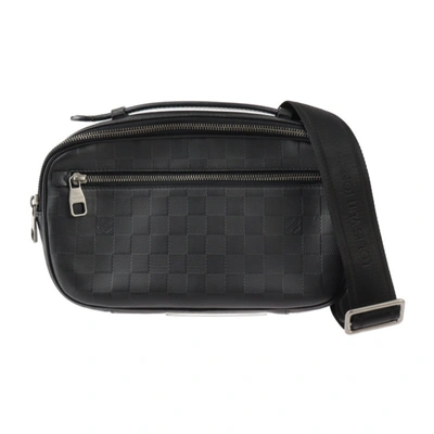 Pre-owned Louis Vuitton Ambler Canvas Clutch Bag () In Black