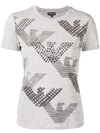Emporio Armani Printed & Studded Eagle T-shirt - Grey