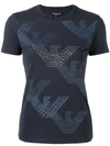 Emporio Armani Printed & Studded Logo T-shirt - Blue