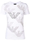Emporio Armani Logo & Studded Eagle T-shirt - White