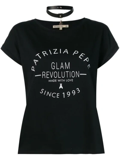 Patrizia Pepe Logo Print T-shirt - Black