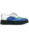 N°21 Sequin Lace-up Shoes In Blue