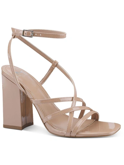 Marc Fisher Ltd Edalyn Womens Strappy Metallic Ankle Strap In Brown