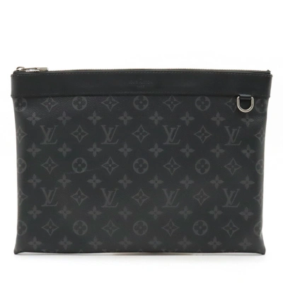 Pre-owned Louis Vuitton Discovery Canvas Clutch Bag () In Blue