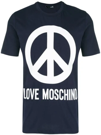 Love Moschino Printed T-shirt - Blue