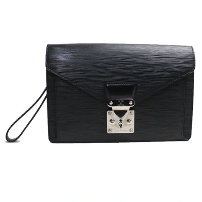 Pre-owned Louis Vuitton Sellier Leather Clutch Bag () In Black