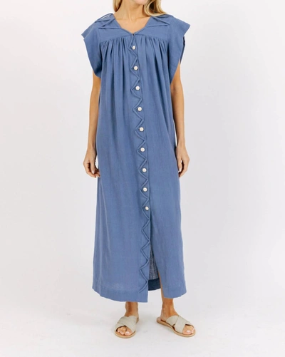 Mirth Pueblo Caftan In Horizon In Blue