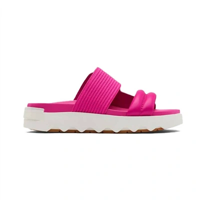 Sorel Women's Viibe Slides In Fuchsia Fizz In Pink