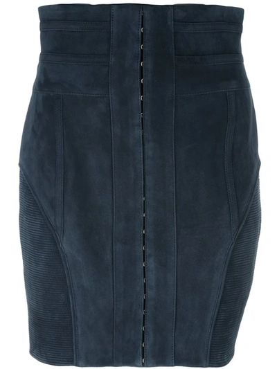 Balmain Ribbed Detail Skirt | ModeSens