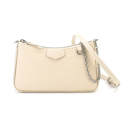 Pre-owned Louis Vuitton Easy Pouch Leather Clutch Bag () In Beige