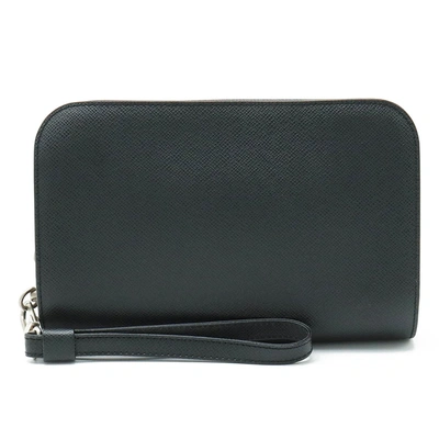 Pre-owned Louis Vuitton Baikal Leather Clutch Bag () In Black